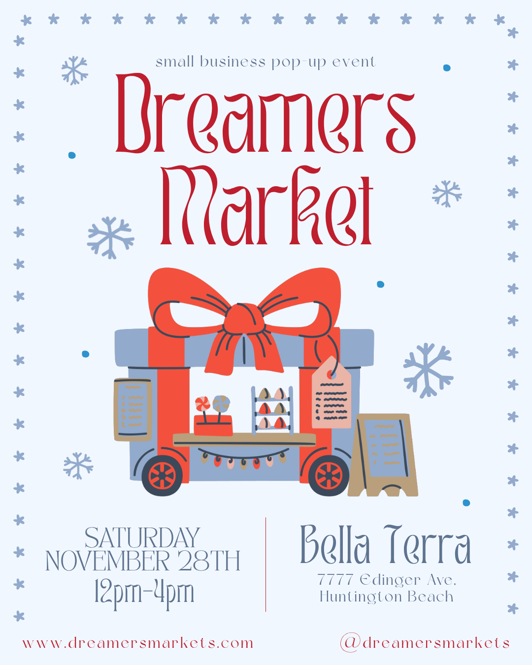 Event flyer for Bella Terra - November 28th